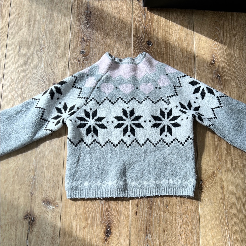 Cropped fair isle sweater